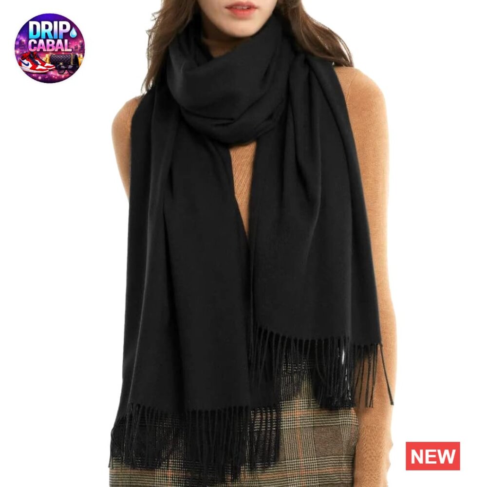Oversized Shawl Scarf Soft Viscose Blend Elegant Wrap Boho Chic Fashion